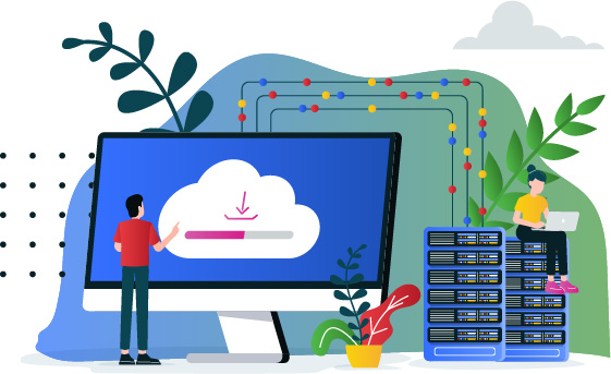 Illustration of website hosting