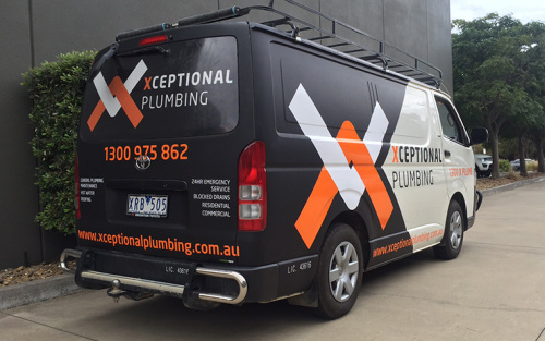 Xceptional Plumbing Branded Vehicle