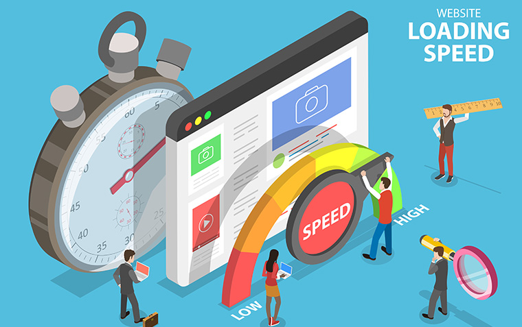 3D Isometric Graphic for Website Loading Optimisation, Page Speed and SEO