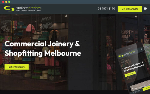 Surface Interiors Website Redesign