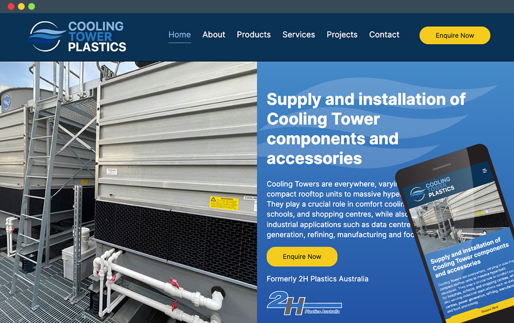 New Website Development for Cooling Tower Plastics