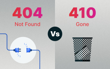 404 not found error with plug pulled vs 410 gone error with webpage in a bin