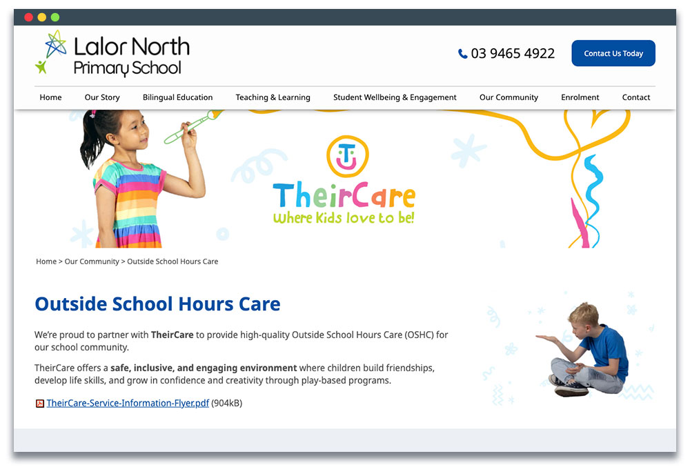 Outside School Hours Care (OSHC)
