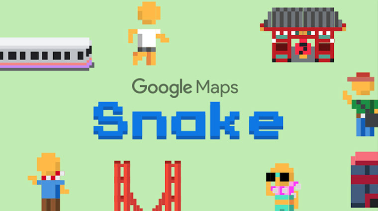 Pixel art for Google Maps' Snake game