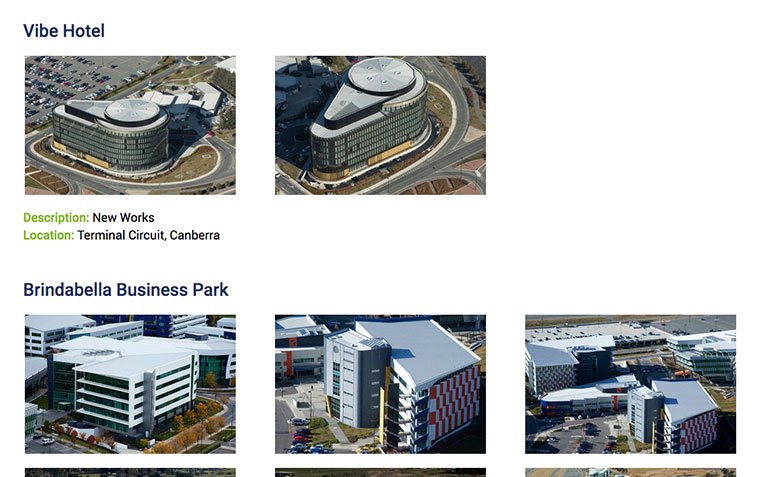 Project Showcase on Hawker Roofing website