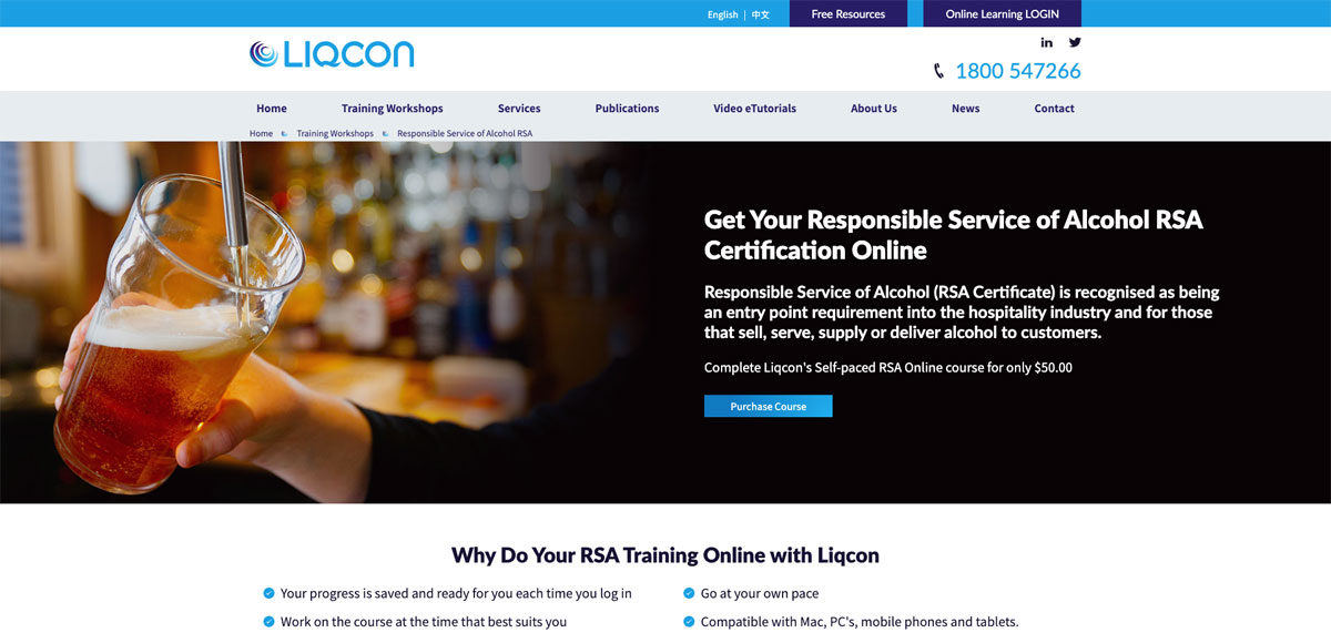 Online RSA class for sale on Liqcon